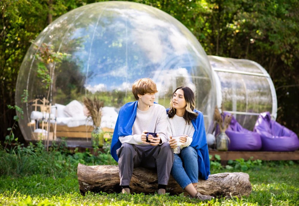 single tunnel bubble tent