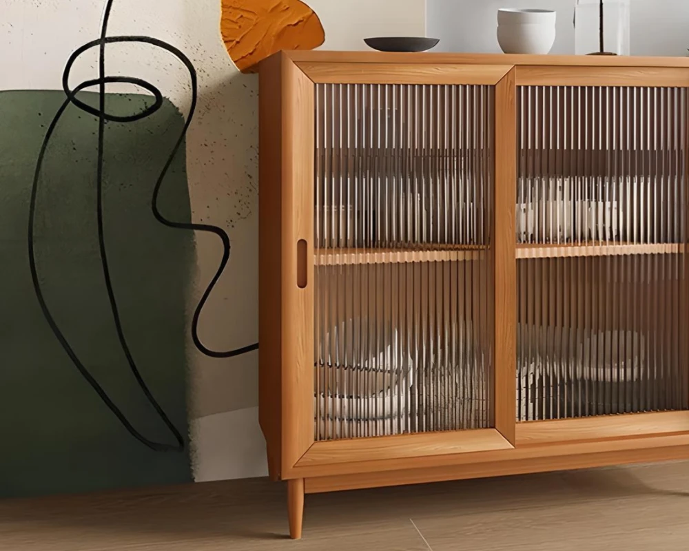 sideboard buffet with glass doors