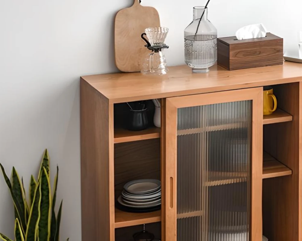 sideboard buffet with glass doors